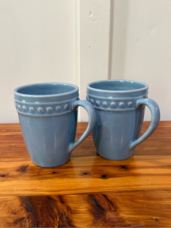 Nancy Calhoun Other - Del Mar Azure Blue Mugs by Nancy Calhoun Set of 2